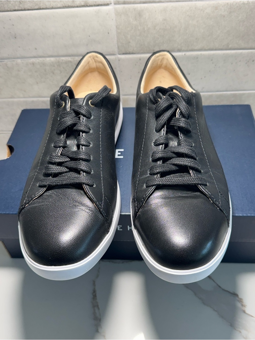 Cole Haan Women’s Black Leather GRAND CROSSCOURT II Sneakers, LIKE NEW! - Picture 6 of 7